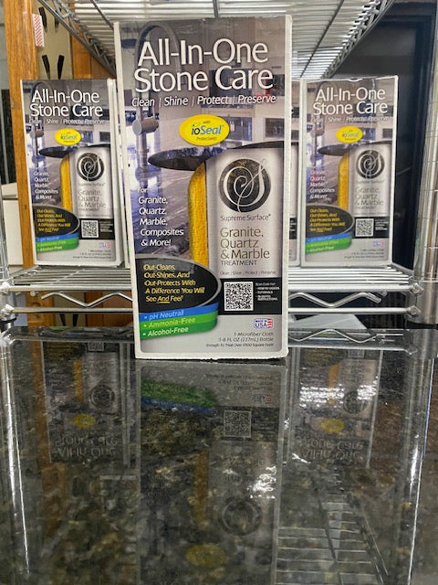 supreme surface treatment with ioseal: granite quartz & marble treatment all-in-one spray hard box